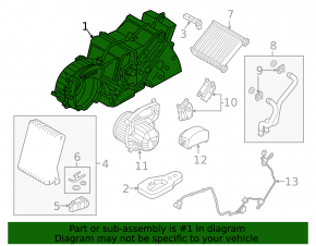Печка 3 ряда в сборе VW Atlas 18-26
