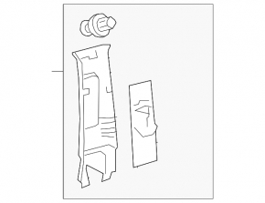 Накладка центральной стойки верхняя ремень левая Toyota Venza 21-24 черная, ткань
