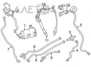 Фільтр паливного абсорбера BMW 5 G30 17-23 2.0T, 3.0T, 4.4T