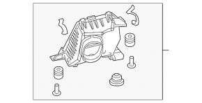 Корпус повітряного фільтра Honda CRV 15-16 2.4 нижня частина
