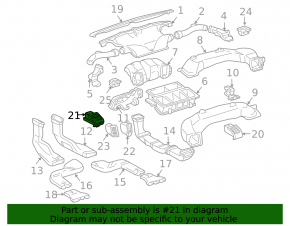 Дефлектор воздуховода левый Lexus RX300 RX330 RX350 RX400h 04-08 черный