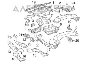 Дефлектор воздуховода левый Lexus RX300 RX330 RX350 RX400h 04-08 черный