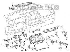 Кнопка подогрева руля Toyota Highlander 14-16