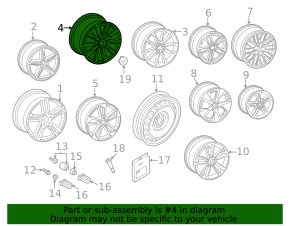 Диск колесный R18 x 8J ET40 Audi A4 B9 17-18 CL4 стиль