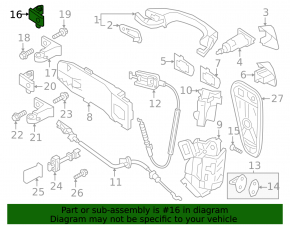 Петля двери верхняя передняя правая Audi A4 B9 17-25 2 части