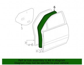 Уплотнитель дверного проема передний правый серый Lexus RX300 98-03