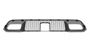 Нижняя решетка переднего бампера Jeep Grand Cherokee WK2 17-21 под крюки и радар