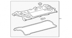 Крышка клапанная Toyota Sienna 23-26 A25AFXS 2.5