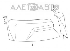 Накладка фонаря внешнего левая Audi A5 F5 20-25 5D