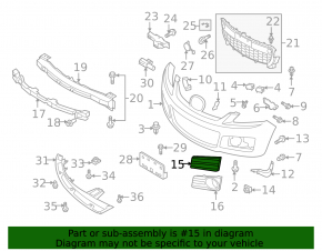 Заглушка противотуманная фара птф правая Mazda CX-7 06-09