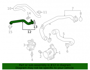 Патрубок системи охолодження BMW X5 F15 14-18 3.0т, long