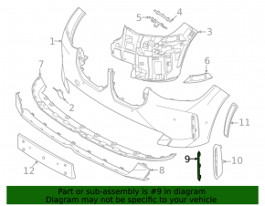 Молдинг решетки переднего бампера правый BMW X3 G45 25-26