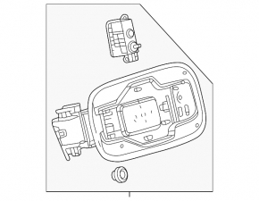 Корпус лючка бензобака Lexus RX350 RX350h RX450h+ RX500h 23-26 Canada built
