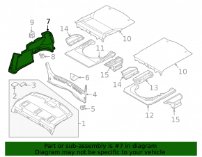 Обшивка арки правая Mazda 6 16-21