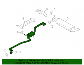 Выпускная трасса средняя часть Ford Ecosport 18-22 2.0