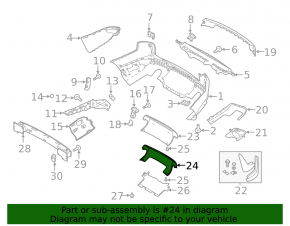 Накладка заднего бампера нижняя Land Rover Range Rover Sport 18-22 под фаркоп
