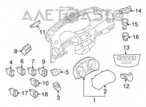 Щиток приборов Nissan Rogue 17-20 usa, 103к, потерт