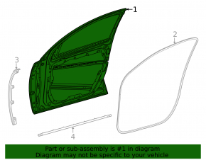 Дверь в сборе передняя левая Mercedes W167 GLE 350 450 20-26