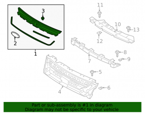 Решетка радиатора grill Ford Escape MK3 13-16 дорест с эмблемой Titanium