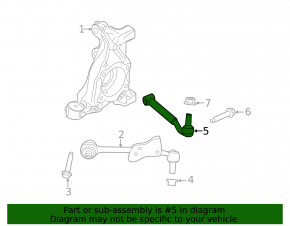 Рычаг нижний передний левый Ford Mustang mk6 15-23 задний, Performance pkg