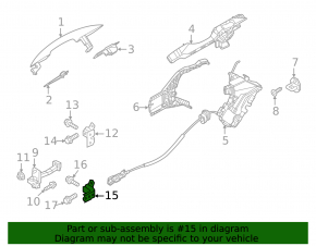 Петля двери нижняя задняя правая Hyundai Veloster 12-17