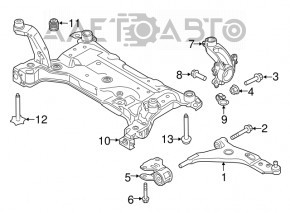 Цапфа со ступицей передняя правая Ford Escape MK3 13-19