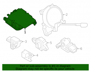 Модуль srs airbag комп'ютер подушок безпеки Nissan Rogue 19-20
