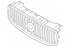 Решітка радіатора grill Volvo XC60 22-26 хром