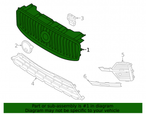Решетка радиатора grill Volvo XC60 22-26 хром