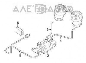Пневмоподушка задняя правая BMW X5 F15 14-18 отсутствует ниппель