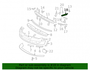 Крепление переднего бампера правое верхнее VW Passat 06-10
