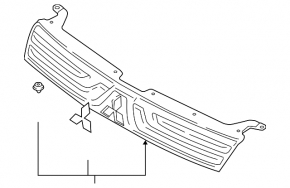 Решітка радіатора grill Mitsubishi Outlander 14-14 ES, GT, SE