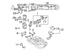 Топливный насос бензонасос Lexus RX300 98-03
