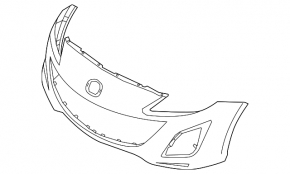 Бампер передний голый Mazda3 MPS 10-10