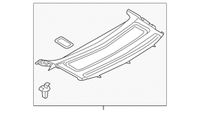 Полка задняя VW Passat b8 16-19 USA бежевая