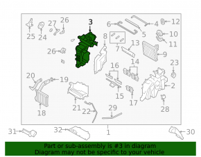 Корпус печки голый Hyundai Santa FE 21-23 2.5, 2.5T