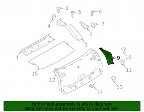 Накладка ліхтаря ззаду права BMW X4 G02 19-25