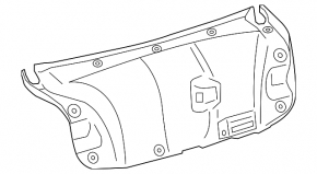 Обшивка крышки багажника Lexus ES300h ES350 13-18 черн, протерта