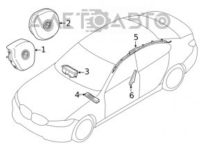 Подушка безопасности airbag переднего правого сиденья BMW 3 G20 19-26