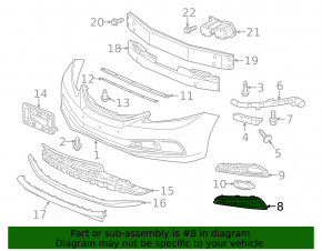 Нижняя решетка переднего бампера Honda Civic 11-15 2013-15, without fog lamps