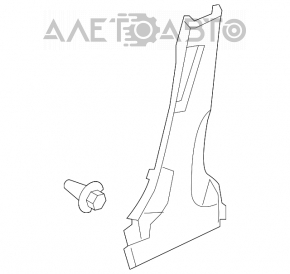 Накладка центральной стойки нижняя левая Honda Civic 4d 06-09