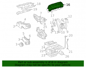 Крышка клапанов задняя 3.3 3MZ-FE Lexus ES330