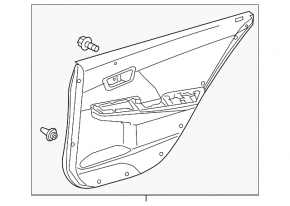 Обшивка двери карточка задняя левая Toyota Camry v55 15-17 usa кожа черн