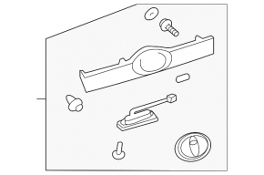 Молдинг двери багажника под smart key с эмблемой Toyota Prius 20 04-09