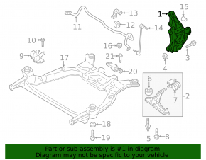 Цапфа передняя правая Ford Fusion mk5 13-20 сорван болт датчика ABS