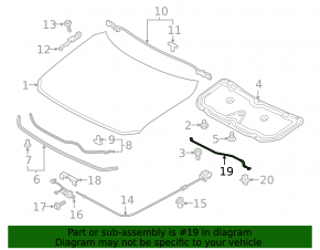 Опора упор капота Mazda CX-5 17-24