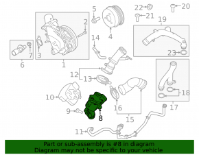 Корпус термостата Land Rover Range Rover 13-21 5.0