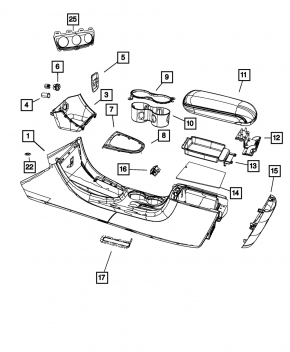 Накладка шифтера КПП Chrysler 200 11-14 4-speed