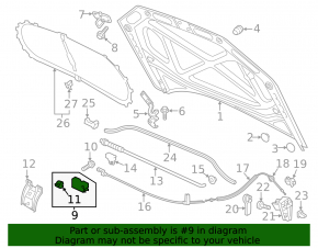 Замок капота VW Beetle 12-17