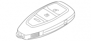 Ключ Ford C-max MK2 13-18 SEL smart 3 кнопки, без личинки